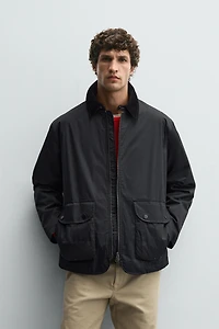 CONTRAST COLLAR PARKA