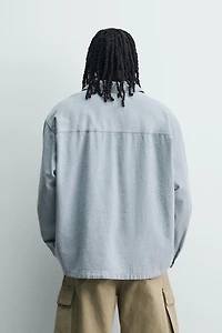 LIGHTWEIGHT DENIM POLO SHIRT