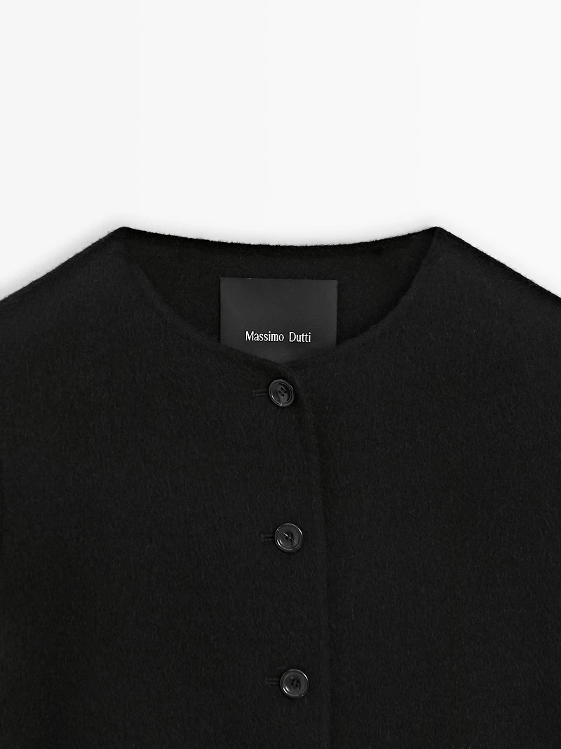 Veste courte en laine mélangée