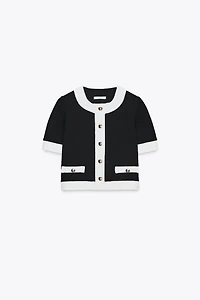 CONTRAST BOUCLÉ JACKET