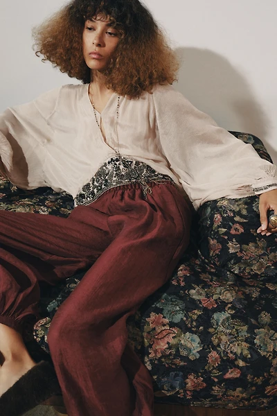 BEADED SASH BLOUSE ZW COLLECTION