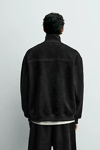 CORDUROY QUARTER-ZIP SWEATSHIRT