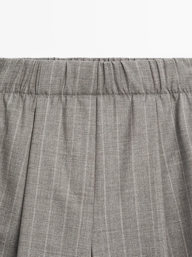 100% wool pinstripe trousers