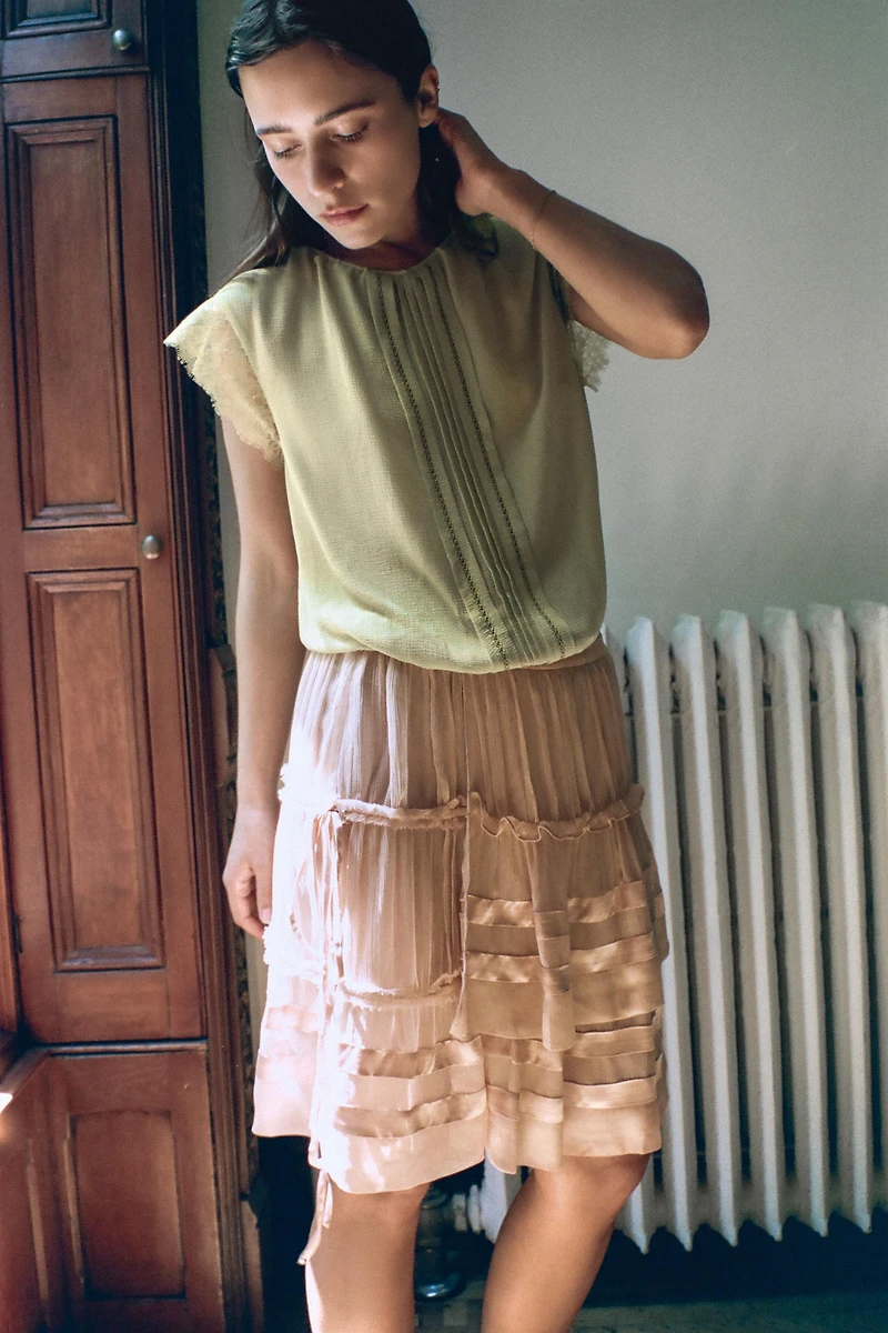 GEORGETTE RUFFLED SKIRT