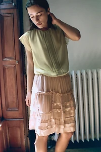GEORGETTE RUFFLED SKIRT