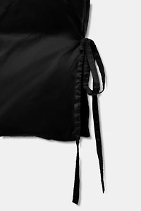 FEATHER DOWN VEST WITH TIES