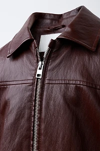 BLOUSON BOMBER EN MATIÈRE SYNTHÉTIQUE