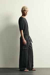 RELAXED FIT WASHED TEXT T-SHIRT