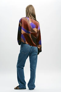 PRINTED SATIN SHIRT