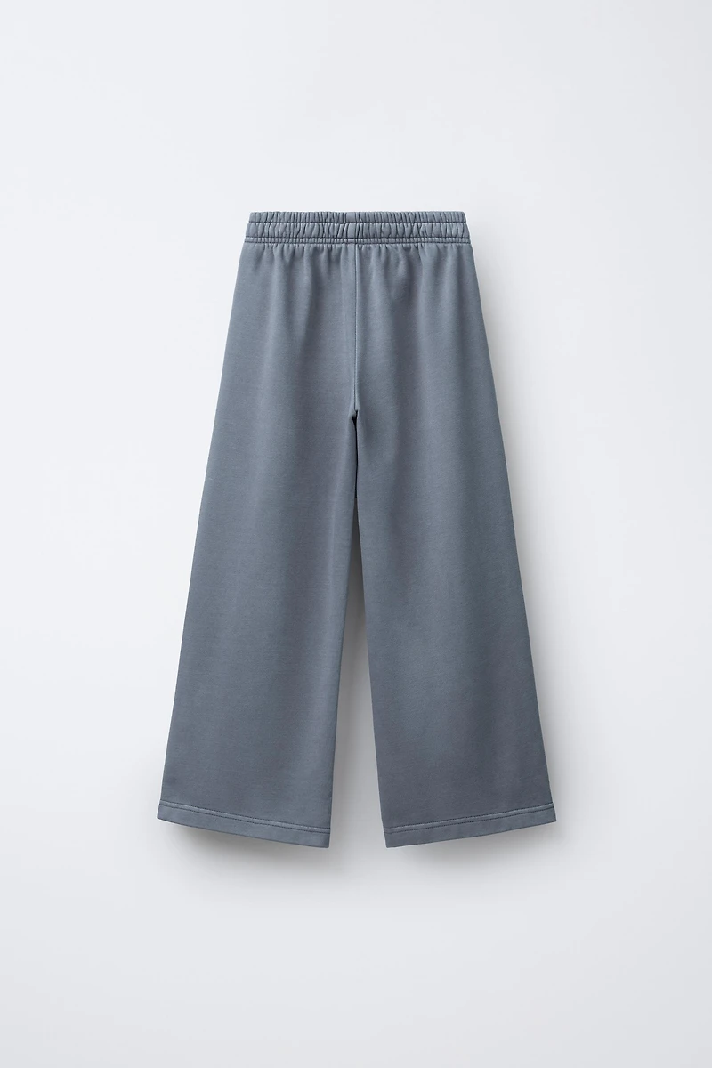 PANTALON WIDE LEG EFFET DÉLAVÉ