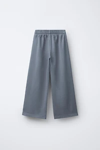 PANTALON WIDE LEG EFFET DÉLAVÉ