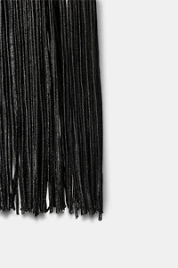 LONG STRETCH FRINGE DRESS