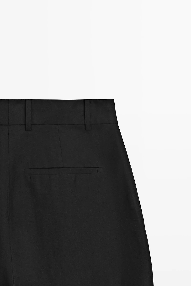 Linen blend pleated trousers - STUDIO