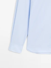 Chemise slim à rayures 100 % coton