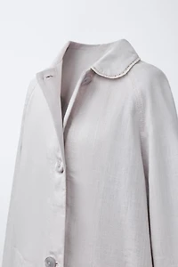 PLAIN LINEN & COTTON COAT