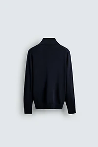 PULL 100 % LAINE COL ZIPPÉ