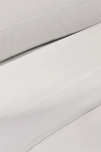 SCALLOPED EDGE 800-THREAD-COUNT COTTON PERCALE FLAT SHEET