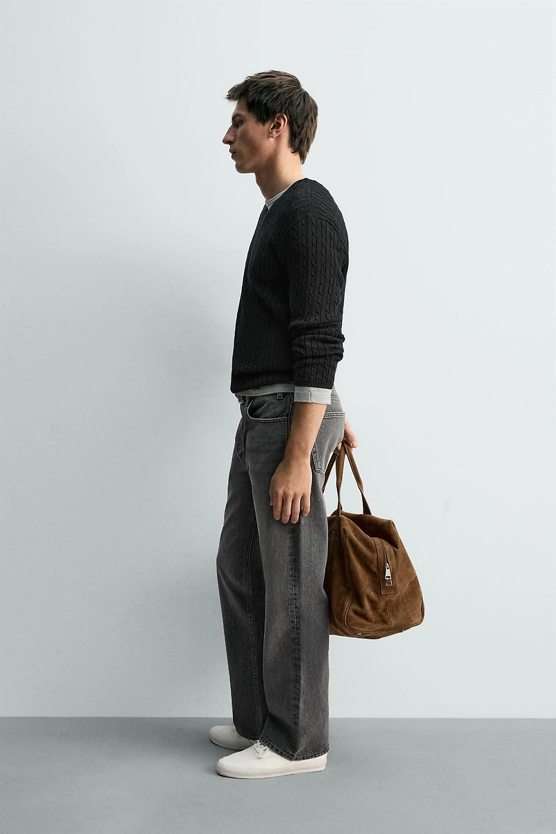 TEXTURED CABLE KNIT JUMPER