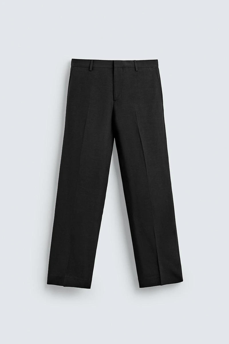 PANTALON DE COSTUME DÉCONTRACTÉ VISCOSE - LIN