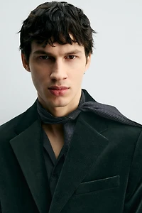 REGULAR FIT VELVET BLAZER