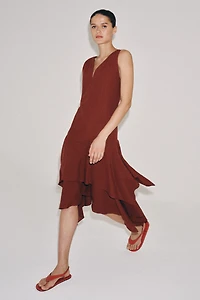 ASYMMETRIC STRIPED DRESS ZW COLLECTION