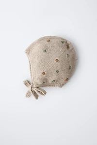 BEADED KNIT BONNET
