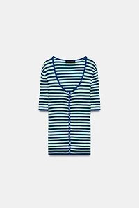 STRIPED KNIT TOP