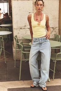 WIDE STRAP POLYAMIDE TOP