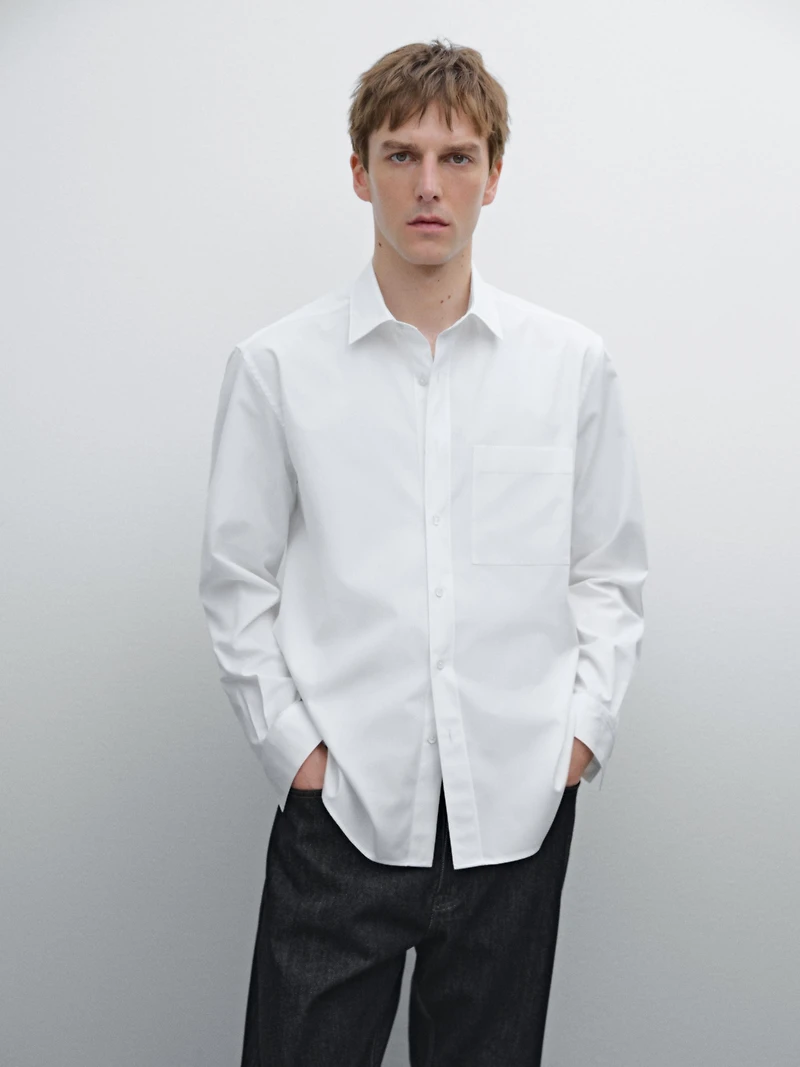 Regular-fit 100% cotton shirt
