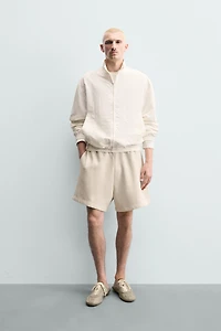 WASHED TEXT PRINT JOGGER SHORTS