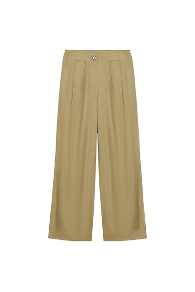 PLEATED BARREL PANTS