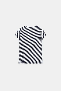STRIPED LINEN BLEND T-SHIRT