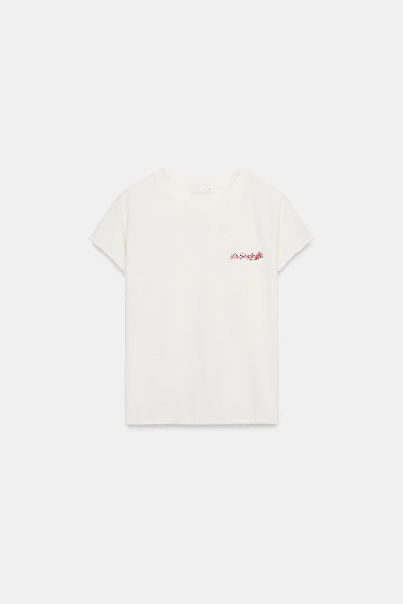 TEXT RAGLAN SLEEVE T-SHIRT