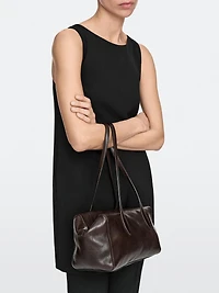 Nappa leather west satchel bag