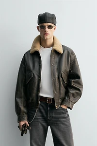 LIMITED EDITION MATCHING COLLAR LEATHER JACKET