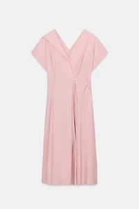 ZW COLLECTION PLEATED POPLIN DRESS