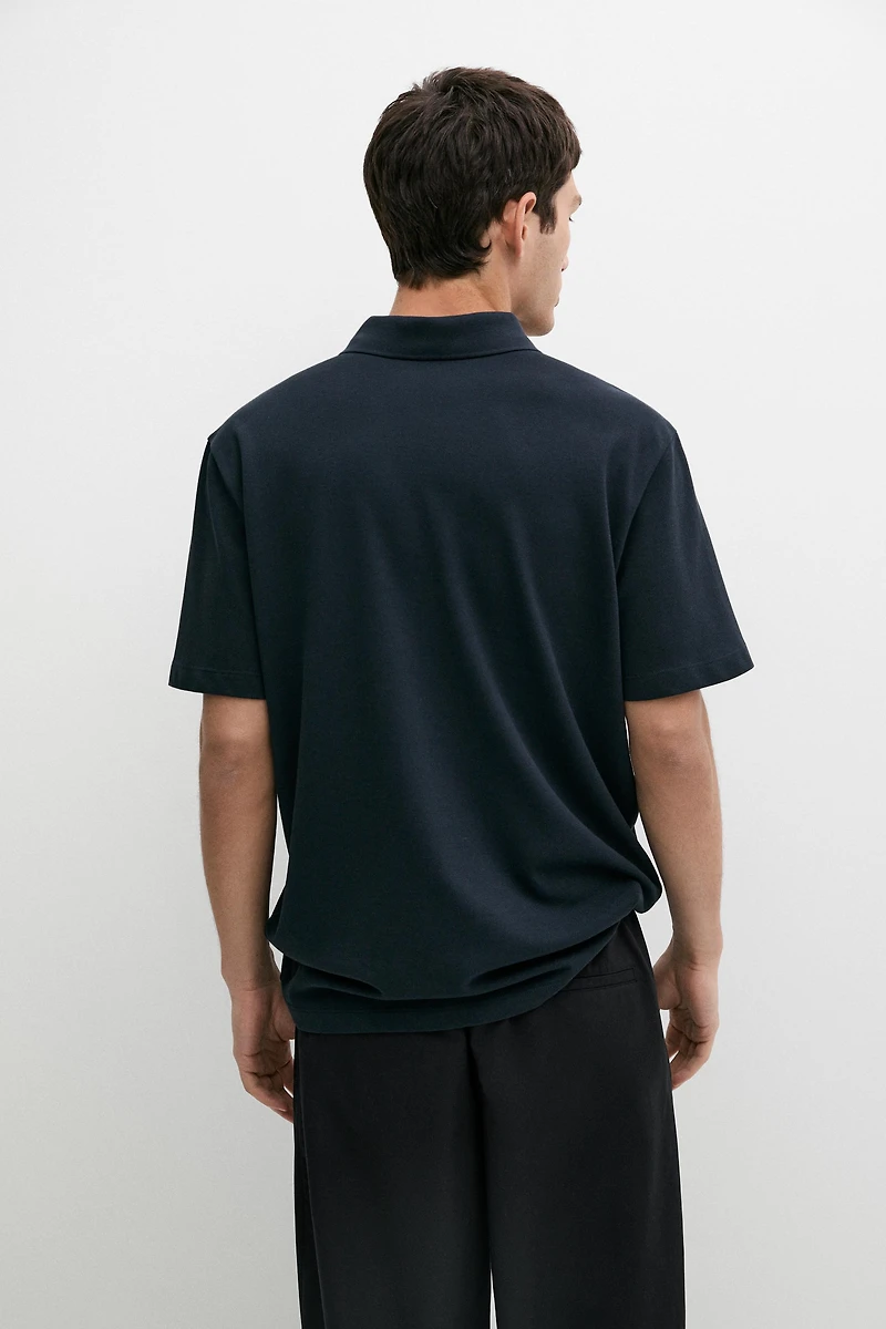 Piqué 100% cotton polo shirt