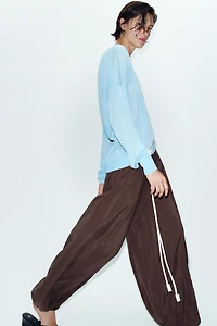 PANTALON BOUFFANT À TAILLE ÉLASTIQUE