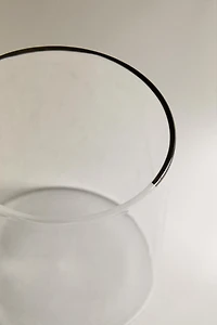 BOROSILICATE GLASS MUG WITH COLORED HANDLE