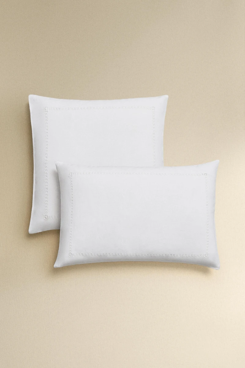 LINEN HEMSTITCHED PILLOWCASE
