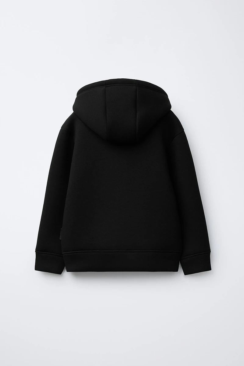BASIC NEOPRENE EFFECT SWEATSHIRT
