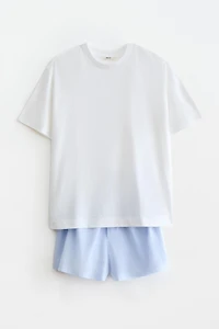 CHECKERED T-SHIRT AND SHORTS SET