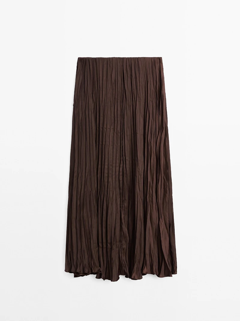 Long flowing pleated skirt