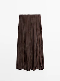 Long flowing pleated skirt