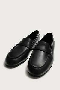 AARON LEVINE X ZARA LEATHER PENNY LOAFERS