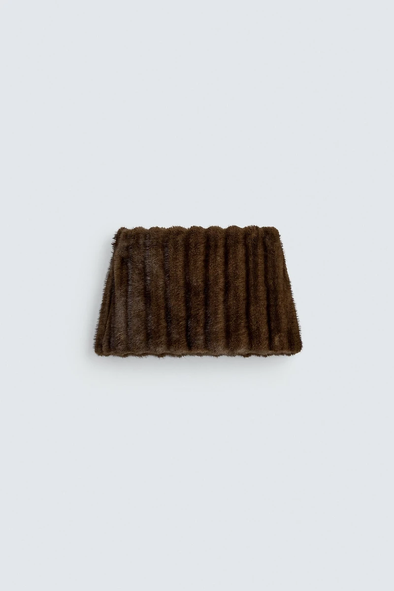 FAUX FUR MINI SKIRT HARRY LAMBERT FOR ZARA X DISNEY