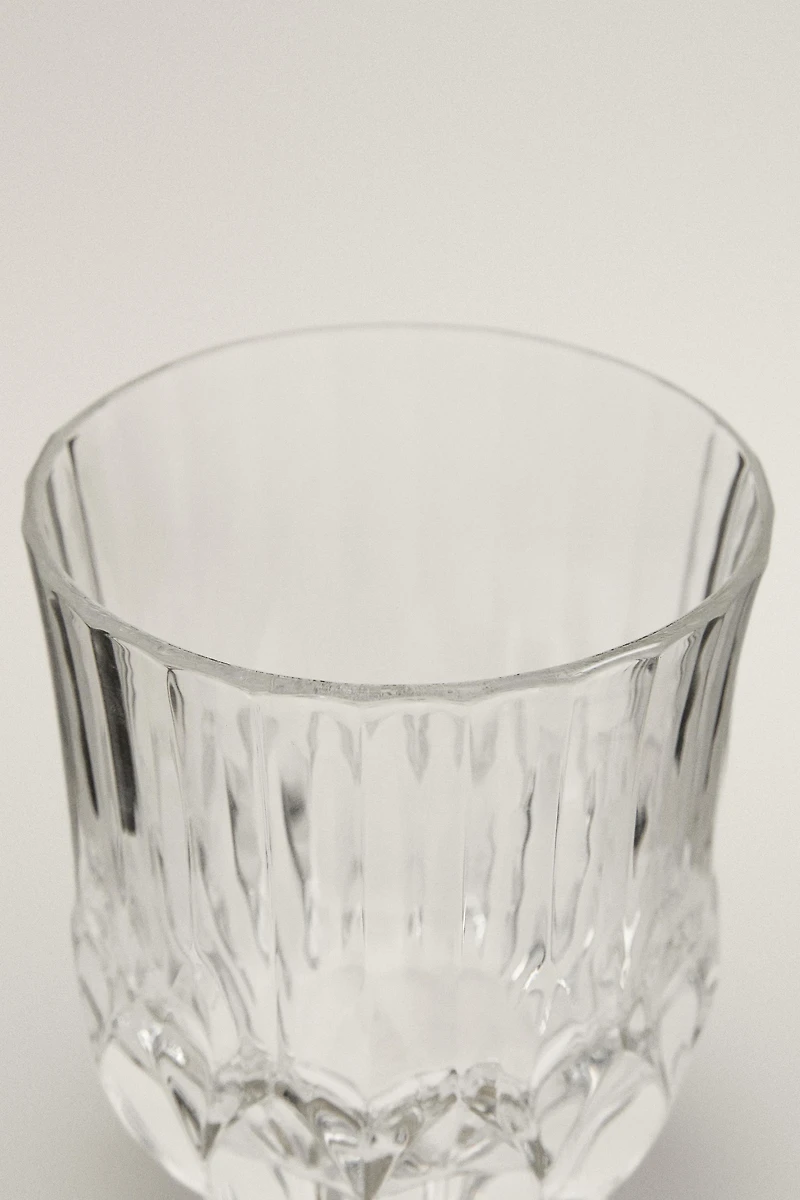 ENGRAVED-EFFECT CRYSTALLINE TUMBLER