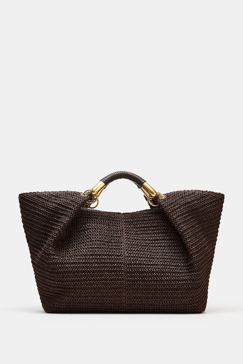 MAXI BRAIDED EFFECT HANDBAG