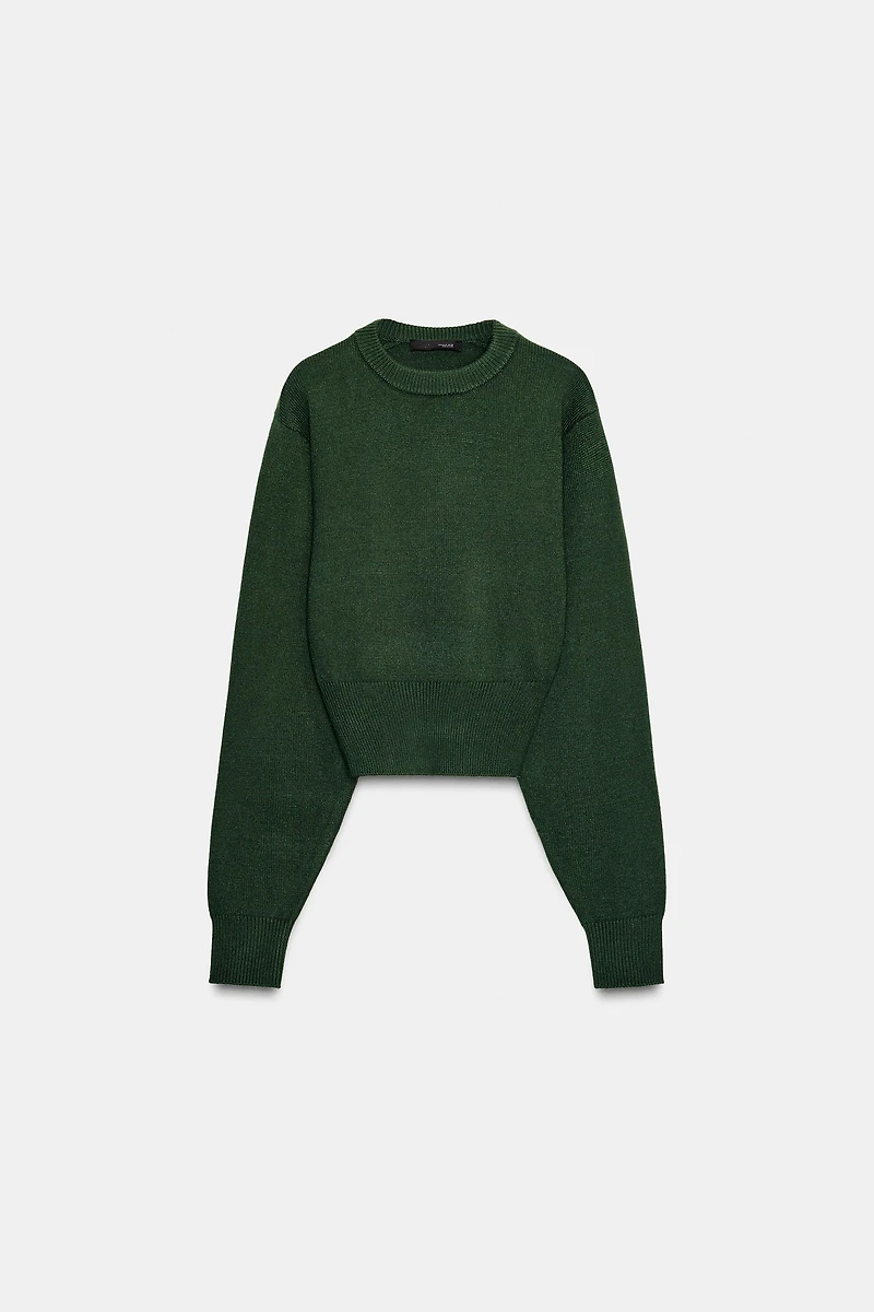 CROPPED BASIC KNIT JUMPER