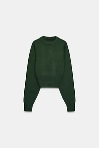 CROPPED BASIC KNIT JUMPER